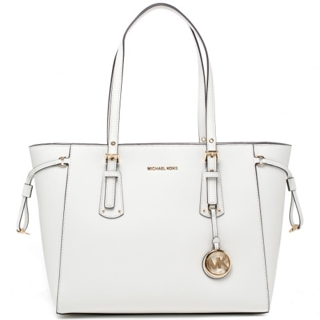borsa shopping donna voyager in pelle bianca