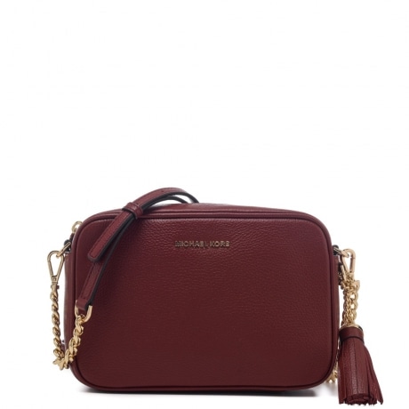 Borsa a tracolla donna Ginny in pelle bordeaux