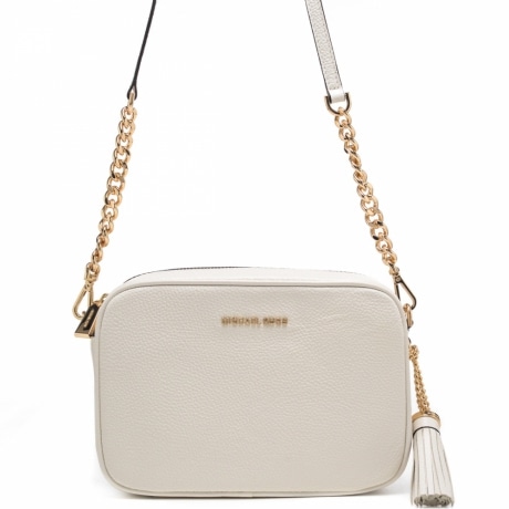 borsa a tracolla donna ginny in pelle bianco ottico