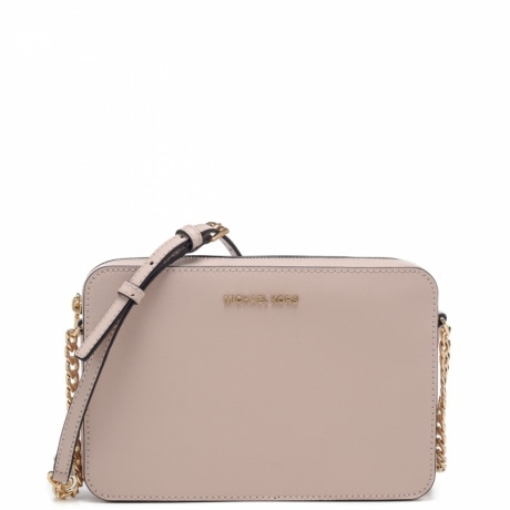 borsa a tracolla jet set travel in pelle cipria