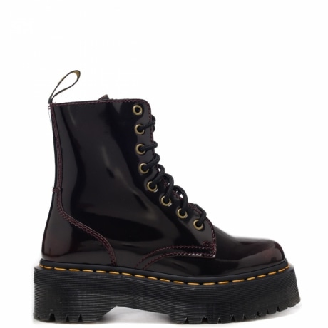 anfibio donna jadon con platform in pelle spazzolata bordeaux