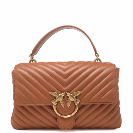 love bag lady puff classic cuoio