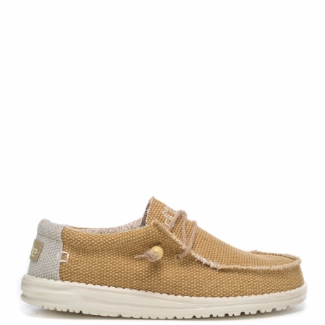 scarpe uomo wally braided slip on ocra in tessuto