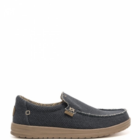 scarpe uomo mikka braided slip on blu in tessuto