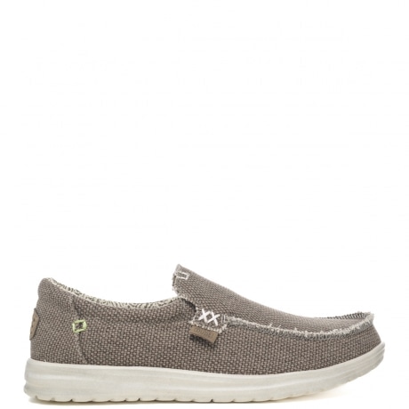 scarpe uomo mikka braided slip on tortora in tessuto