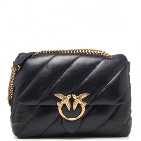 Love bag Big Puff Maxi Quilt nero oro