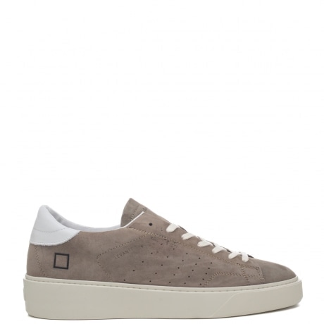 Sneakers uomo modello Levante Powder in pelle scamosciata con logo verde militare