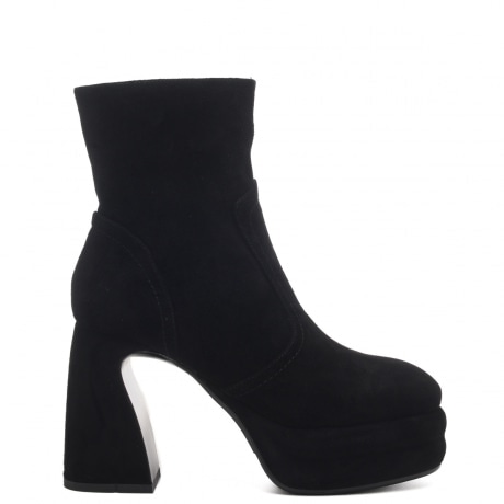 Tronchetti donna in camoscio nero