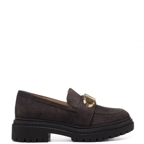 Mocassino Parker in pelle scamosciata marrone chocolate