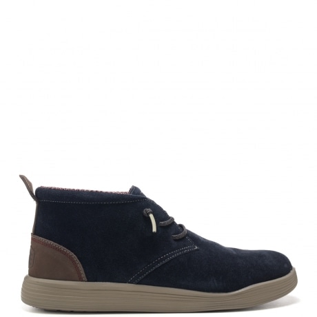 Scarpe uomo stringate in pelle blu effetto scamosciato Jo Suede