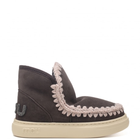 eskimo sneaker bold glit logo marrone