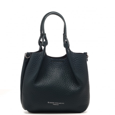 borsa a spalla con tracolla in pelle verde