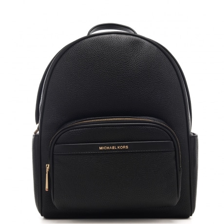 zaino donna in pelle con tasca esterna nero
