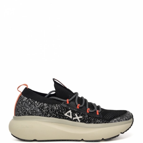 Sneakers running da uomo Jupiter Knit con maxi suola nero fluo