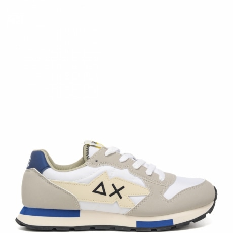 Sneakers da ragazzo Niki Solid con lacci in tessuto bianco