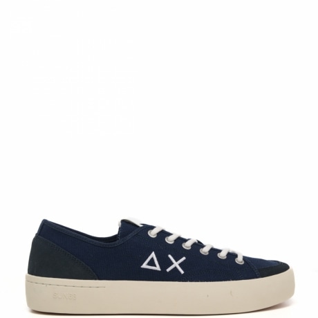 Sneakers da uomo Street Canvas con inserti in pelle navy blue