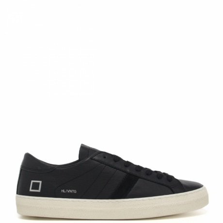 Sneakers uomo stringate nere con logo