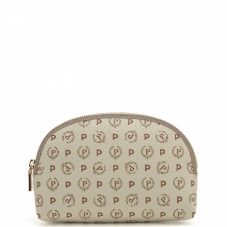 pochette donna con chiusura con cerniera avorio ghiaccio