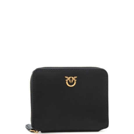 portafoglio quadrato Love One Classic in pelle nero