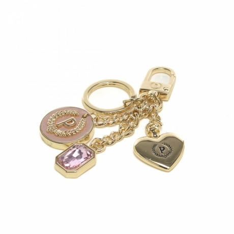 portachiavi da donna con pendenti in oro e rosa nude