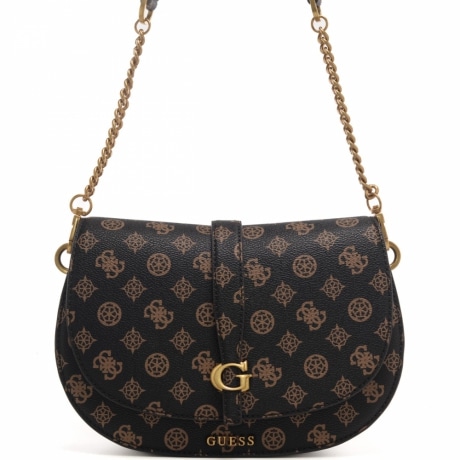 borsa a tracolla da donna kuba flap mocha logo
