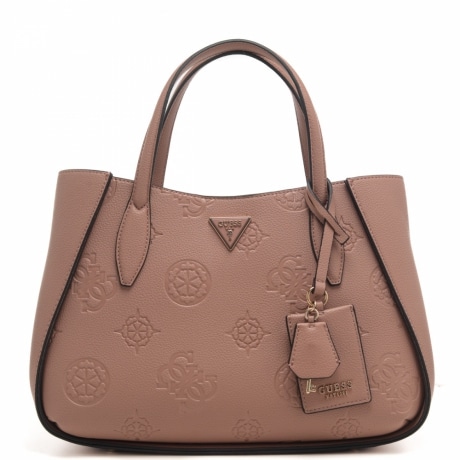 borsa a mano da donna keandra satchel con tracolla e trama logata rosewood
