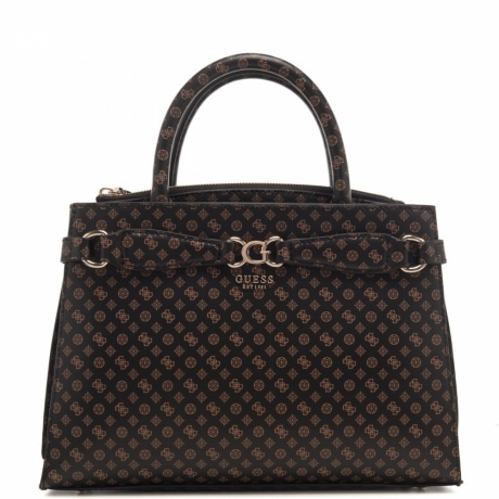 borsa a mano da donna arlena logo girlfriend satchel con tracolla mocha logo