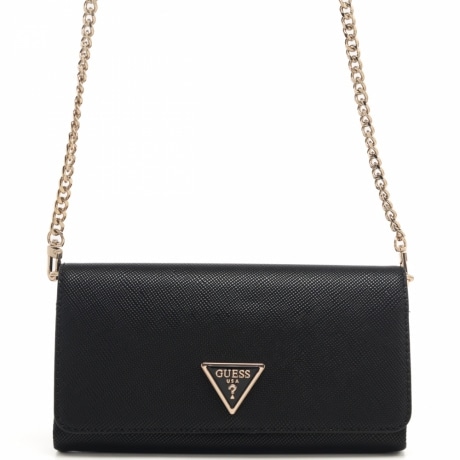 borsa portafoglio da donna noelle con tracolla removibile nero black