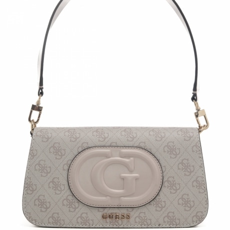 borsa a spalla da donna mietta flap shoulder bag con tracolla e trama logo 4g dove