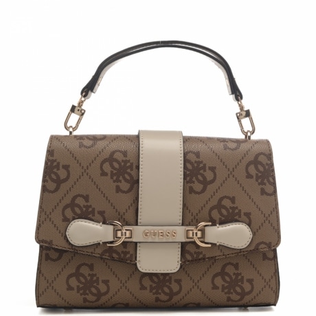 borsa a mano da donna nolana top handle flap con tracolla latte logo