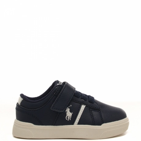 sneakers da bimbo frazier con lacci e strappo in velcro blu navy e bianche
