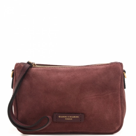 pochette da donna nora pouch mini con tracolla in vera pelle scamosciata charm