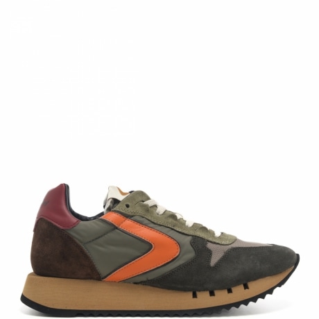 sneakers da uomo magic heritage 2576 in camoscio e tessuto mesh green
