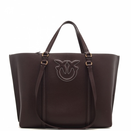 shopping bag miranda shopper big in pelle cioccolato amaro