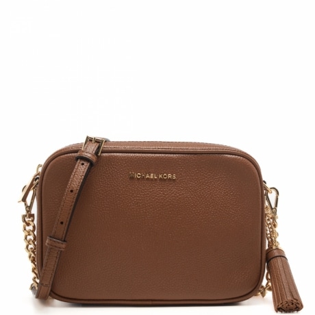 borsa a tracolla da donna md camera bag in vera pelle martellata con logo in metallo dorato lettering luggage 