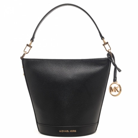 borsa a spalla da donna trapezoidale in vera pelle marteallata e tracolla removibile nera 