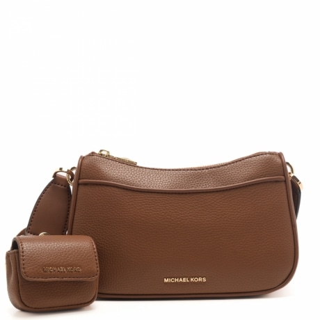 borsa a tracolla da donna  in vera pelle martellata con logo in metallo dorato lettering luggage