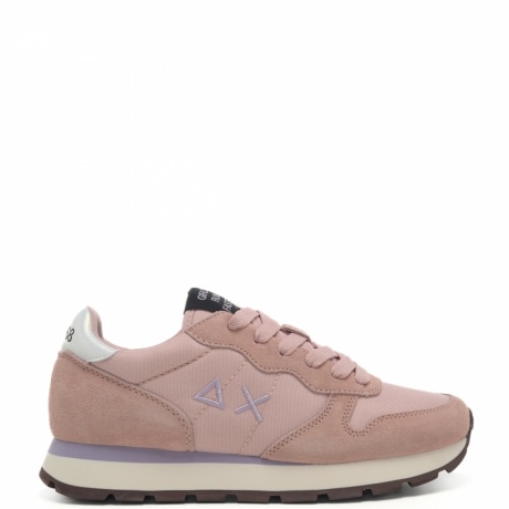 sneakers da donna ally solid nylon con logo sulla parte esterna e sul retro rosa