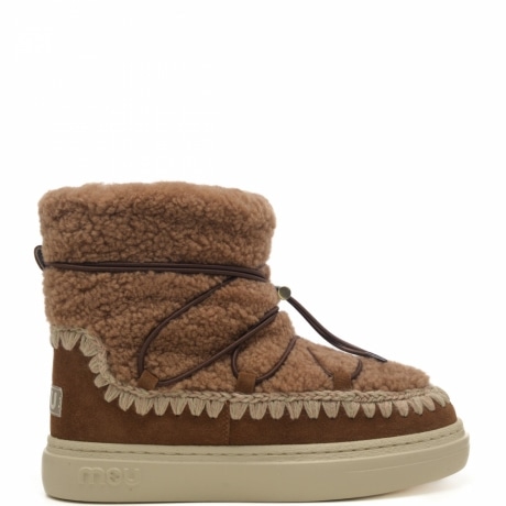 stivaletti per donna eskimo sneaker bold scoub lace cognac
