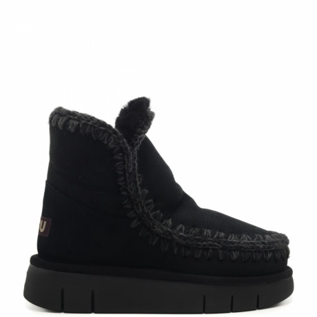 stivaletti con pelliccia eskimo 18 platform nero