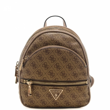 zaino da donna con logo 4g all over e doppio scomparto marrone 