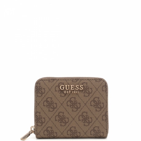 portafoglio da donna con pattern logo 4g marrone e beige 