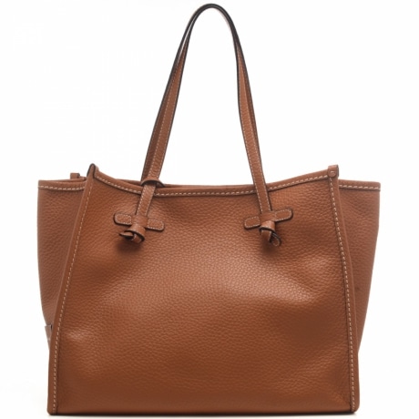 borsa a spalla da donna marcella in vera pelle bottalata caramello 