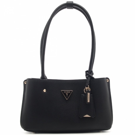 Borsa NOELLE TOTE da donna in pelle martellata con logo sul davanti nero