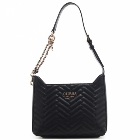 borsa a spalla da donna con unico manico a doppio stile nera 