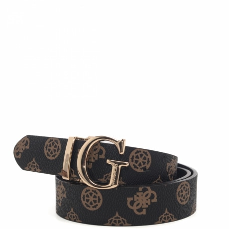 cintura da donna con pattern logo 4g e dettagli dorati nera 