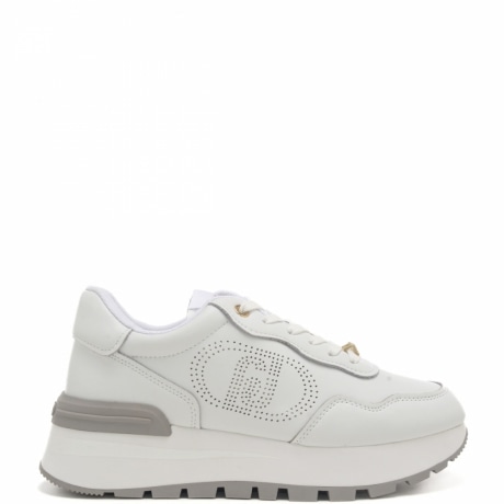 sneakers da donna amazing 20 con maxi logo puntinato bianche 