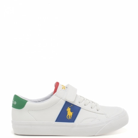 sneakers da bambino con inserti a contrasto bianche 