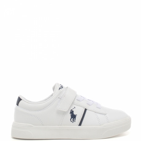 sneakers da bambino frazier bianche e blu navy 