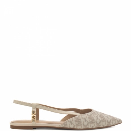 slingback basse da donna Veronica con logo monogram all over vaniglia